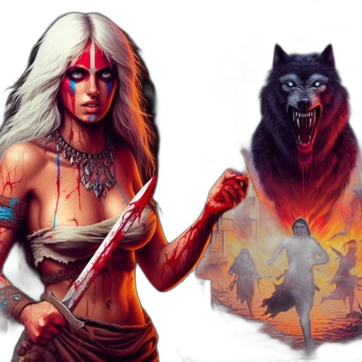 fantasy art, concept art, comic book art, pixel art transparent PNG cut-out
