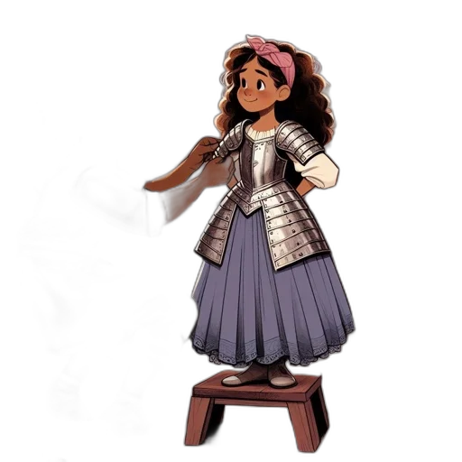 dress, staff, concept art, 3d render transparent PNG cut-out