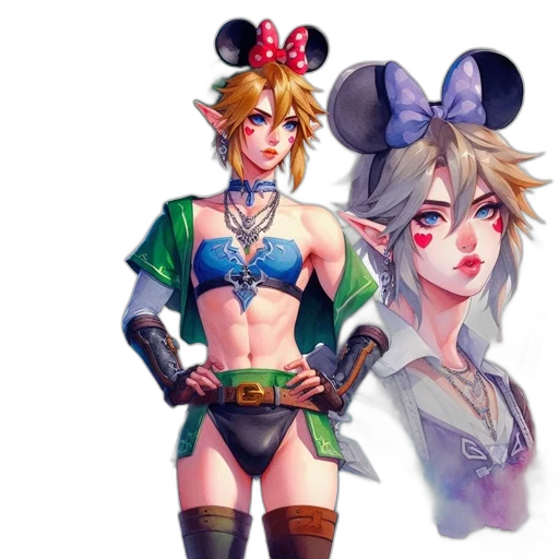 concept art, fantasy art, pixel art, watercolor transparent PNG cut-out
