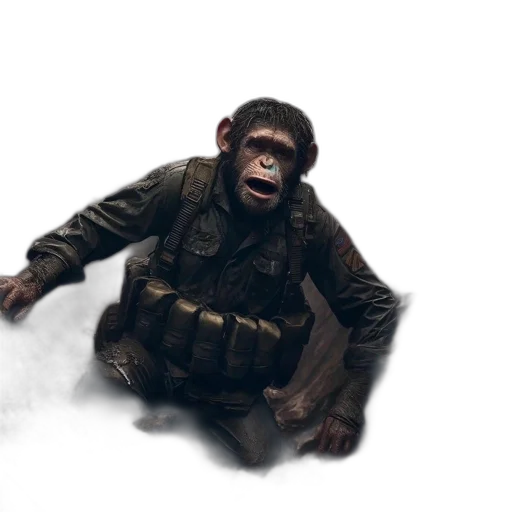 animal, creature, jacket, weapon transparent PNG cut-out