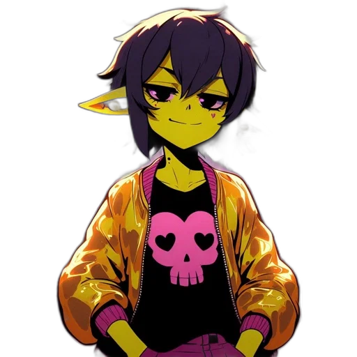 jacket, staff, creature, mask transparent PNG cut-out