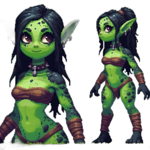creature, concept art, fantasy art, pixel art transparent PNG cut-out