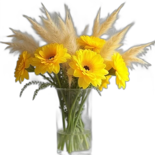 flower, crown, photorealistic, 3d render transparent PNG cut-out
