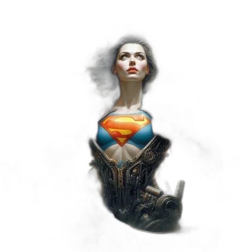 jewelry, face, comic book art, concept art transparent PNG cut-out