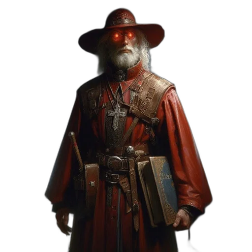staff, hat, sword, jacket transparent PNG cut-out