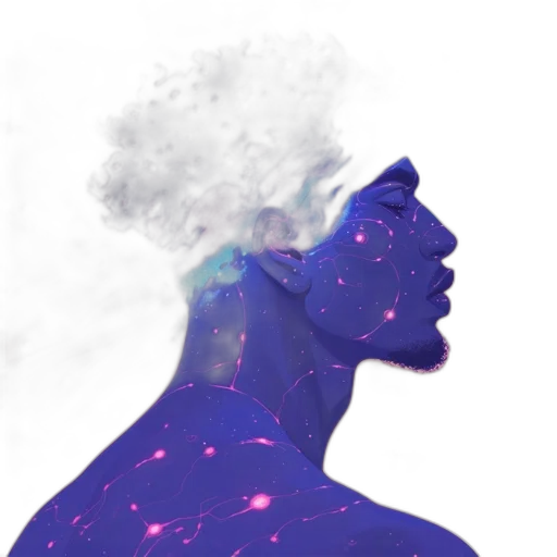 crown, face, concept art, vaporwave transparent PNG cut-out