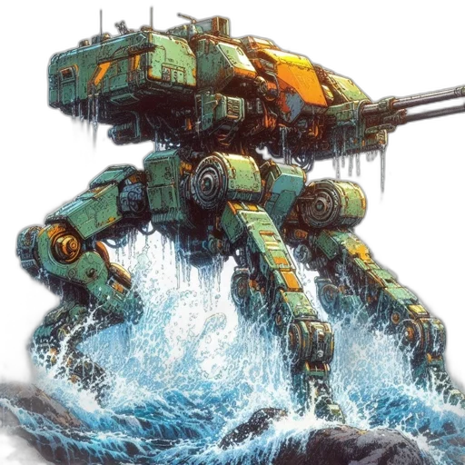 robot, weapon, dragon, concept art transparent PNG cut-out