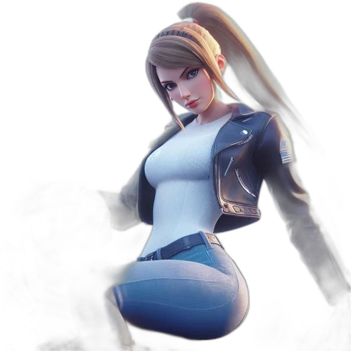 robot, jacket, weapon, face transparent PNG cut-out
