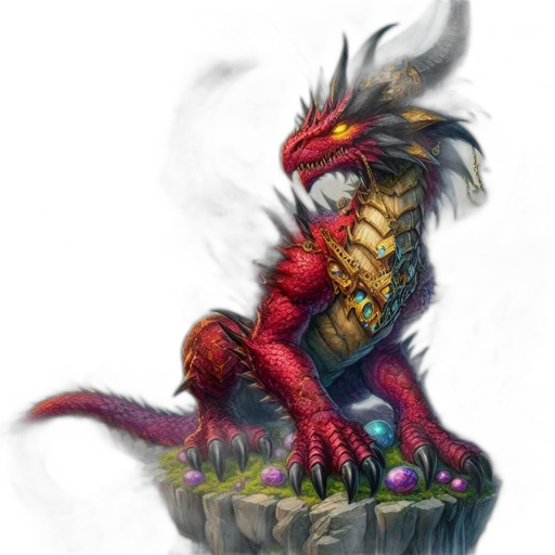 dragon, staff, creature, weapon transparent PNG cut-out