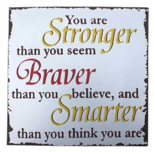 motivational, sign, text, stronger transparent PNG cut-out