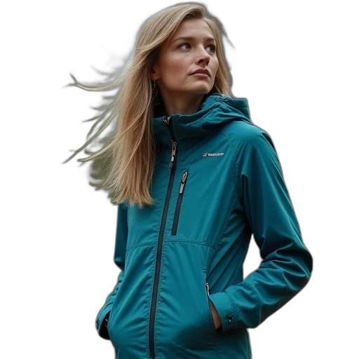 jacket, green, blue, neon transparent PNG cut-out