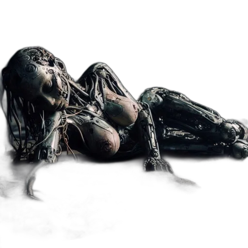 creature, hair, cyberpunk, concept art transparent PNG cut-out