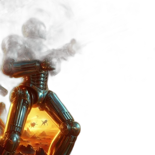 robot, bottle, weapon, concept art transparent PNG cut-out