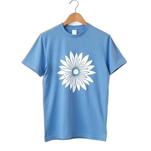 flower, dress, 3d render, blue transparent PNG cut-out