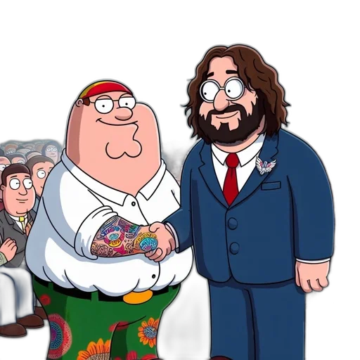 cartoon, concept art, two, male transparent PNG cut-out