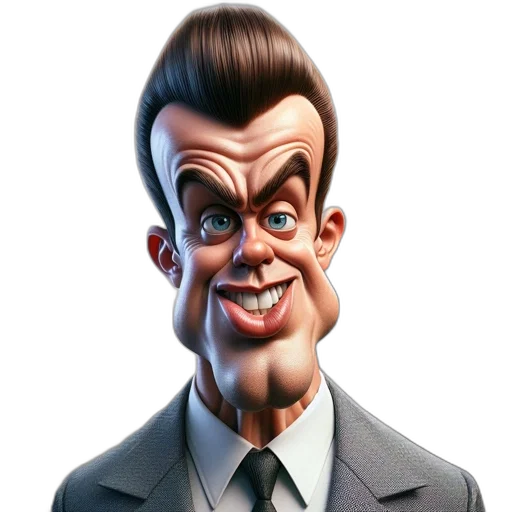 face, staff, cartoon, photorealistic transparent PNG cut-out