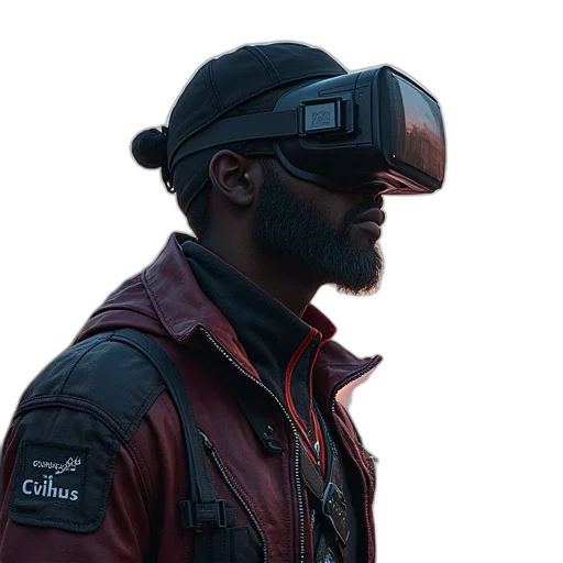 jacket, staff, mask, robot transparent PNG cut-out