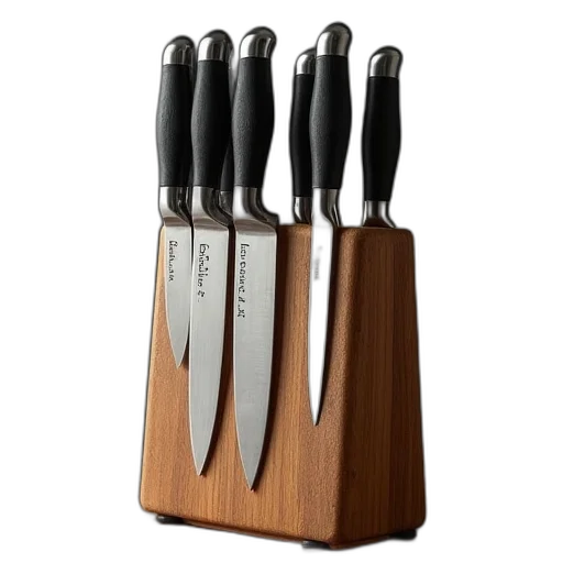set, knives, stand, knife transparent PNG cut-out