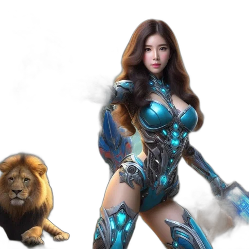 fantasy art, concept art, comic book art, 3d render transparent PNG cut-out