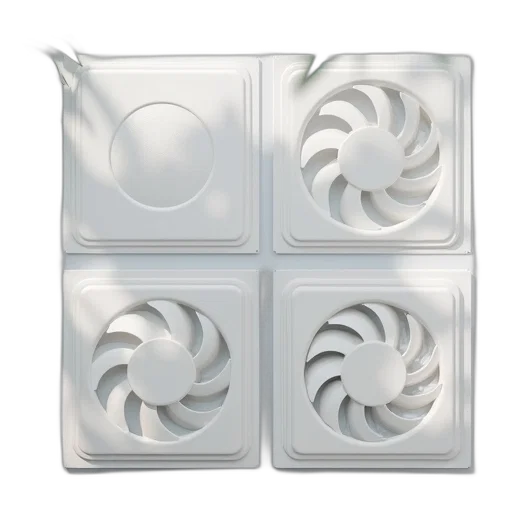 3d render, 4pcs, set, dust transparent PNG cut-out