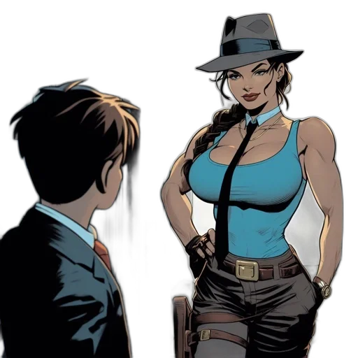 comic book art, concept art, cartoon, city street transparent PNG cut-out