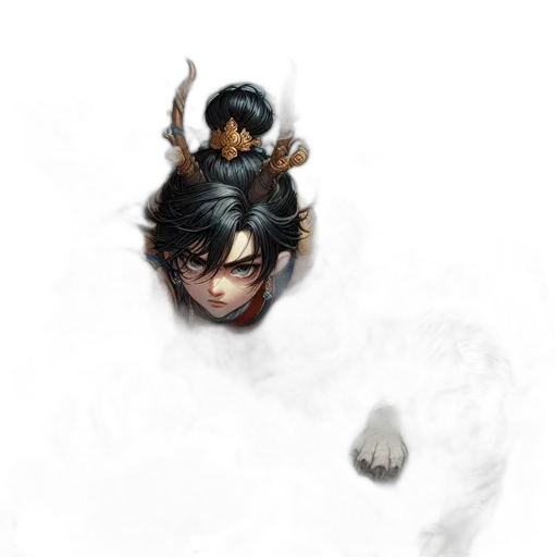 dragon, staff, face, creature transparent PNG cut-out