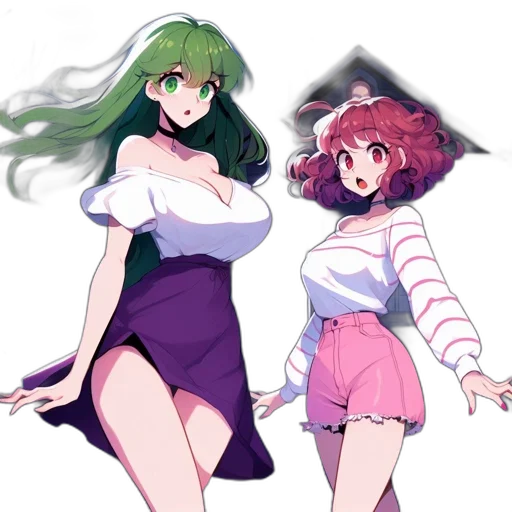 dress, concept art, vaporwave, anime transparent PNG cut-out
