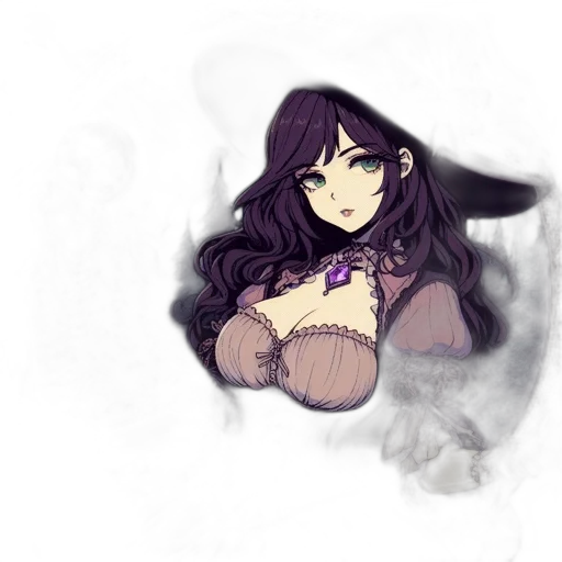 mask, dress, staff, creature transparent PNG cut-out