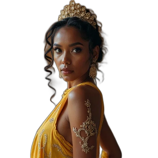 crown, dress, jewelry, photorealistic transparent PNG cut-out