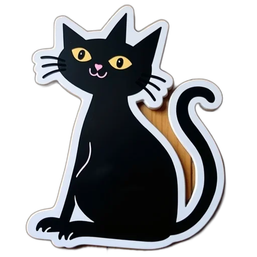 staff, pixel art, black, cat transparent PNG cut-out