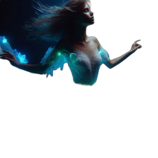 hair, dress, creature, dragon transparent PNG cut-out