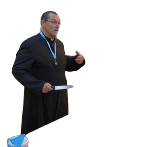 staff, umbrella, jacket, robot transparent PNG cut-out