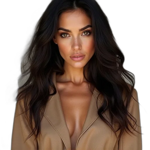 dress, jacket, jewelry, face transparent PNG cut-out