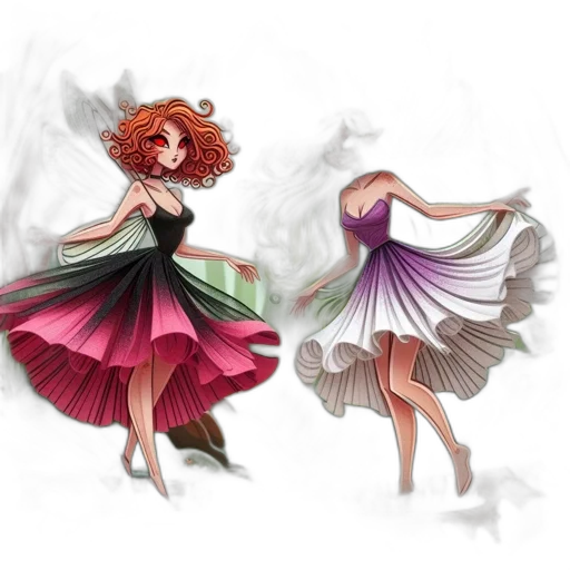 dress, concept art, fantasy art, pixel art transparent PNG cut-out