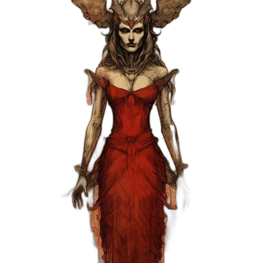 dress, creature, mask, crown transparent PNG cut-out