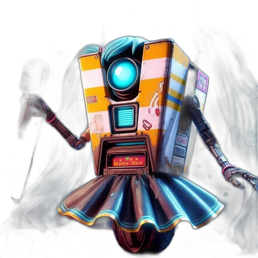 robot, concept art, 3d render, cyberpunk transparent PNG cut-out