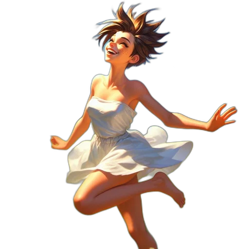 dress, concept art, photorealistic, 3d render transparent PNG cut-out