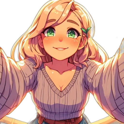 dress, staff, face, weapon transparent PNG cut-out