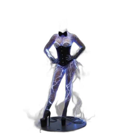 dress, robot, 3d render, concept art transparent PNG cut-out