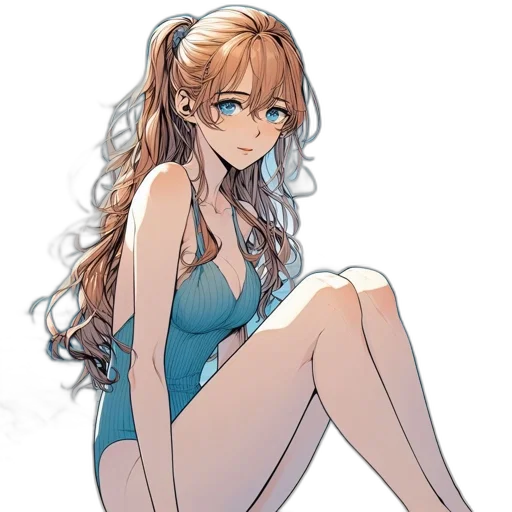 dress, anime, cartoon, concept art transparent PNG cut-out