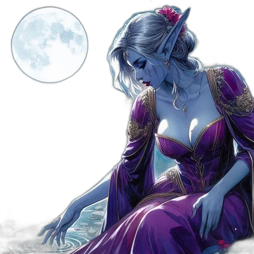 dress, fantasy art, concept art, comic book art transparent PNG cut-out