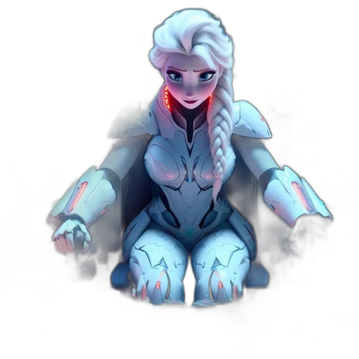 creature, robot, dragon, staff transparent PNG cut-out
