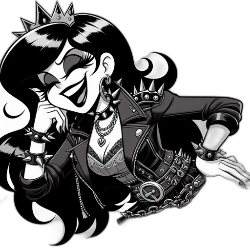 crown, staff, cartoon, comic book art transparent PNG cut-out