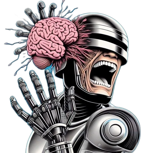 robot, comic book art, cyberpunk, concept art transparent PNG cut-out