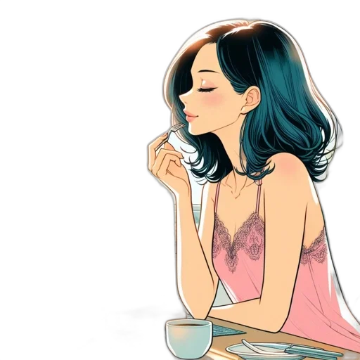 dress, jewelry, watercolor, cartoon transparent PNG cut-out