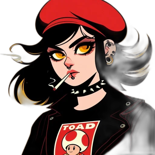 hat, jacket, face, staff transparent PNG cut-out