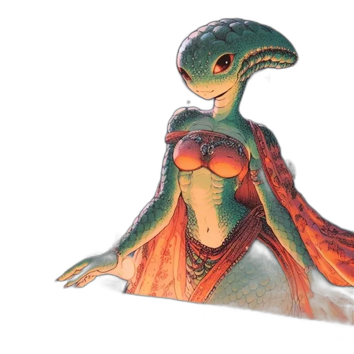 dragon, creature, dress, animal transparent PNG cut-out