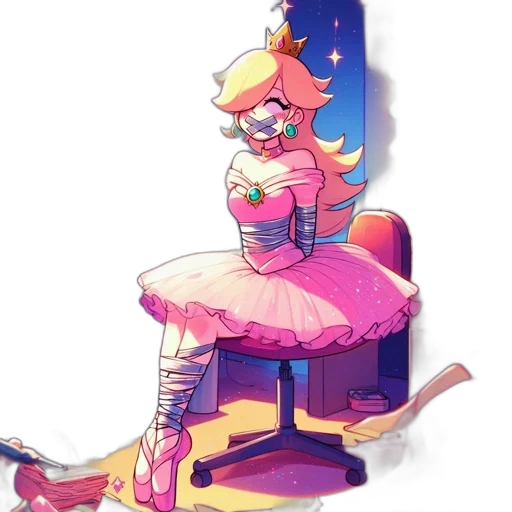 dress, staff, crown, robot transparent PNG cut-out