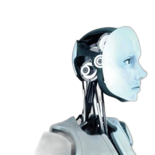 robot, concept art, 3d render, cyberpunk transparent PNG cut-out