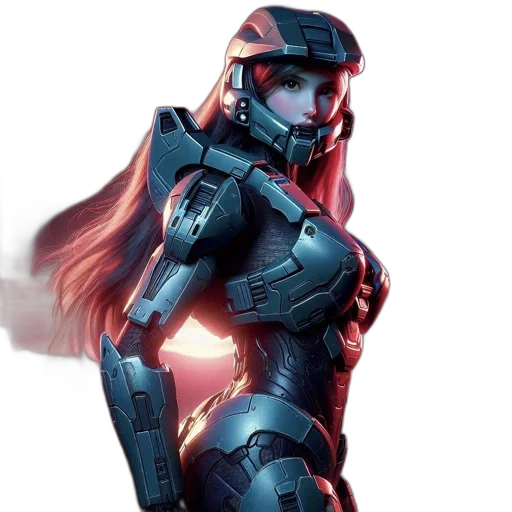 robot, concept art, cyberpunk, comic book art transparent PNG cut-out